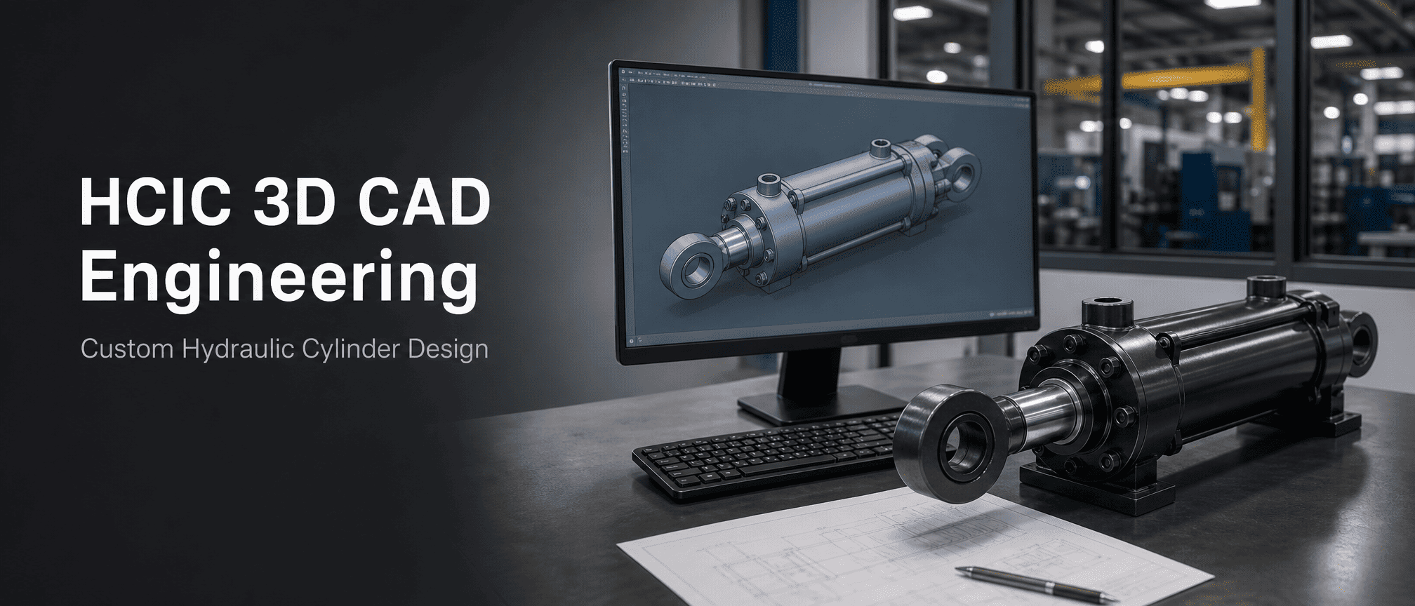 HCIC सानुकूल हायड्रोलिक सिलिंडरसाठी त्याचे 3D CAD अभियांत्रिकी संसाधन अद्यतनित करते