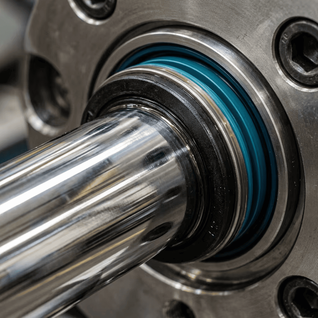 High-precision hard chrome plated rod and sealing system for industrial hydraulic rams
