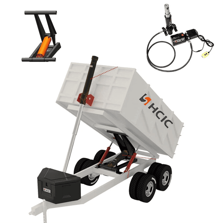 डंप ट्रेलरसाठी मोठ्या टन HSG उच्च दाब हायड्रोलिक तेल सिलेंडर